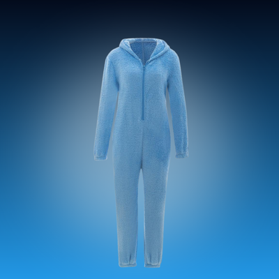 Women’s Hooded Plush Jumpsuit Pajamas