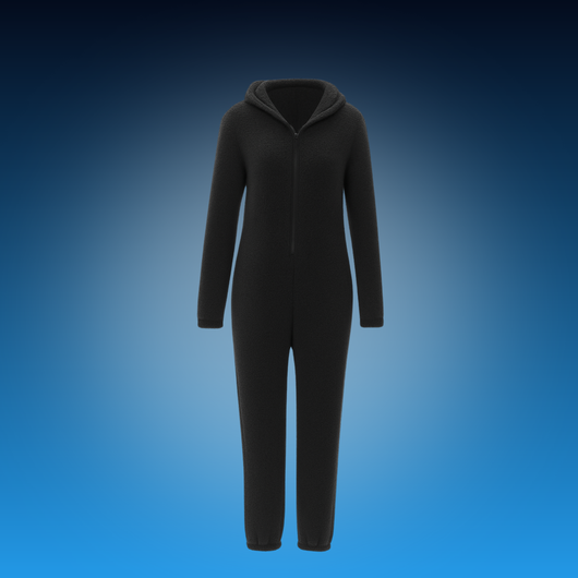 Women’s Hooded Plush Jumpsuit Pajamas