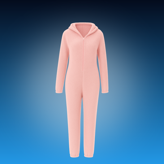 Women’s Hooded Plush Jumpsuit Pajamas