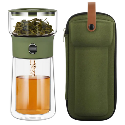 One Touch Glass Infuser Teapot