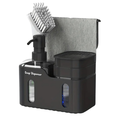 3 in 1 Kitchen Soap Dispenser with Towel Rack