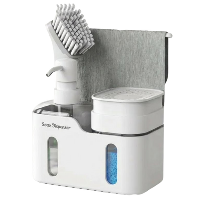 3 in 1 Kitchen Soap Dispenser with Towel Rack
