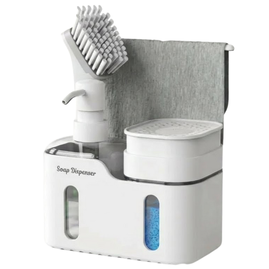 3 in 1 Kitchen Soap Dispenser with Towel Rack