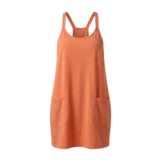 Women's Athletic Sleeveless Mini Dress with Built-in Shorts