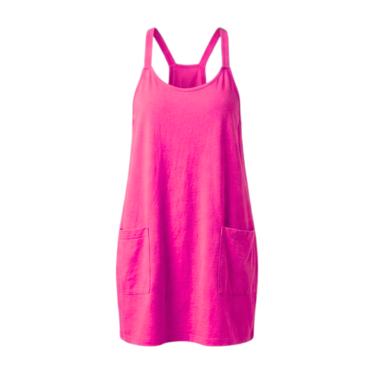 Women's Athletic Sleeveless Mini Dress with Built-in Shorts