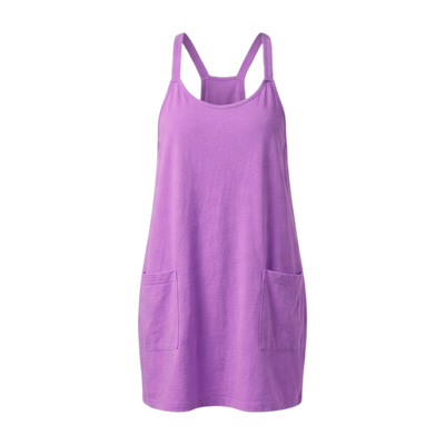 Women's Athletic Sleeveless Mini Dress with Built-in Shorts