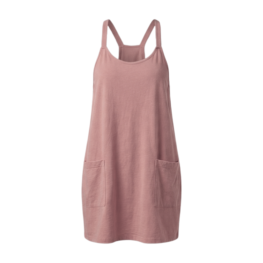 Women's Athletic Sleeveless Mini Dress with Built-in Shorts