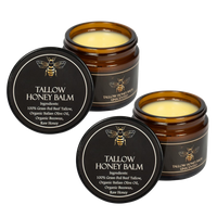 Organic Grass-Fed Beef Tallow Balm with Raw Honey