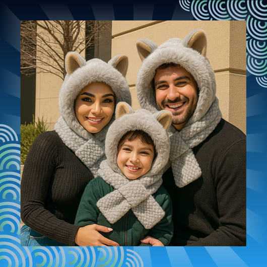 Animal Ear Hooded Scarf