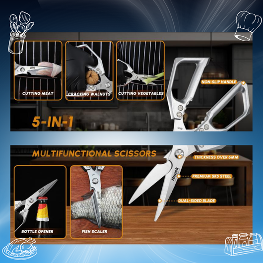 Japanese Steel Kitchen Scissors