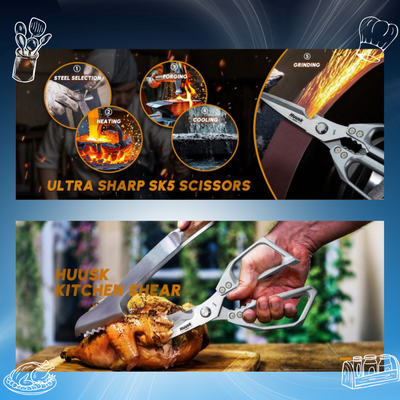 Japanese Steel Kitchen Scissors