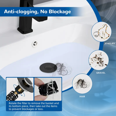 3-in-1 Bathroom Sink Drain Strainer