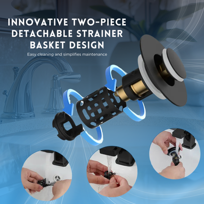 3-in-1 Bathroom Sink Drain Strainer