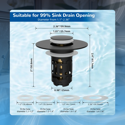 3-in-1 Bathroom Sink Drain Strainer