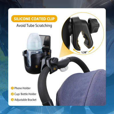 Universal Stroller Cup with Phone Holder