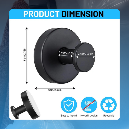 Waterproof Suction Cup Hooks (2 Pack)