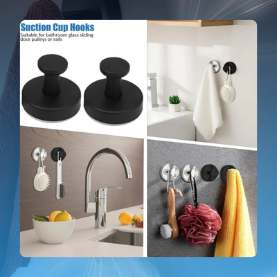 Waterproof Suction Cup Hooks (2 Pack)