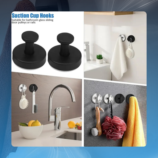 Waterproof Suction Cup Hooks (2 Pack)