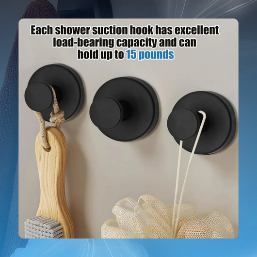 Waterproof Suction Cup Hooks (2 Pack)