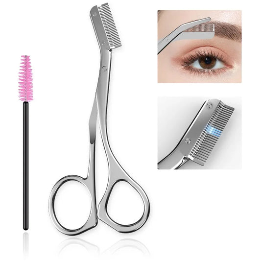 Stainless Steel Eyebrow Scissors Set [VIP]
