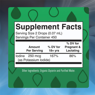 Organic Iodine Drops for Thyroid and Metabolic Support