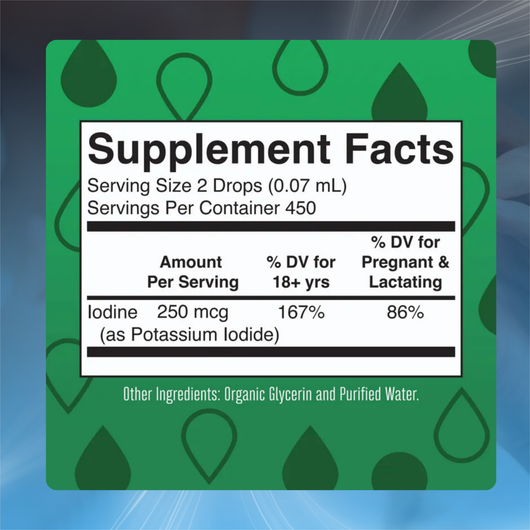 Organic Iodine Drops for Thyroid and Metabolic Support