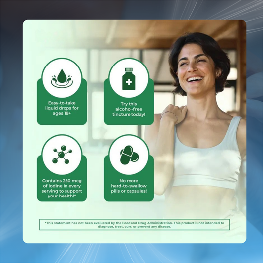 Organic Iodine Drops for Thyroid and Metabolic Support
