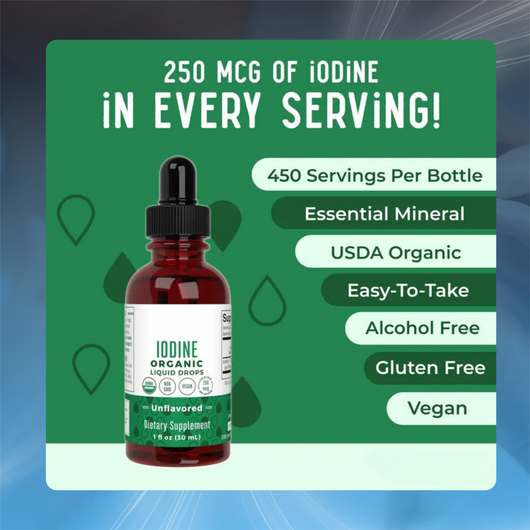 Organic Iodine Drops for Thyroid and Metabolic Support
