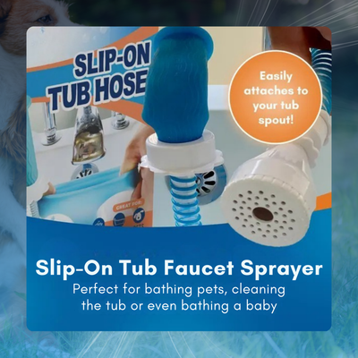 Slip-On Tub Faucet Sprayer with 5 ft Hose