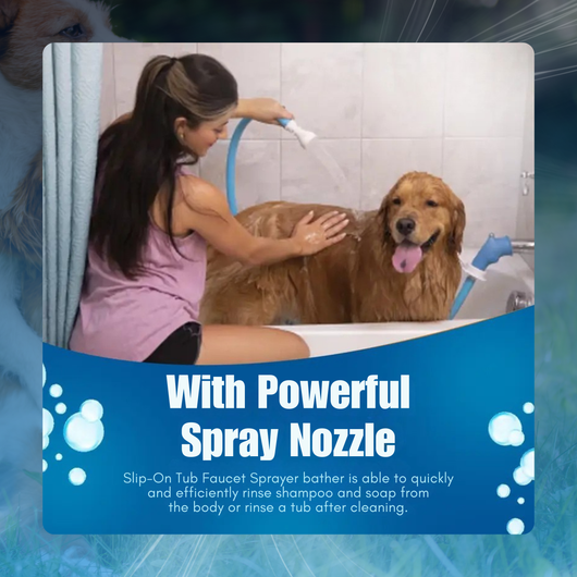 Slip-On Tub Faucet Sprayer with 5 ft Hose