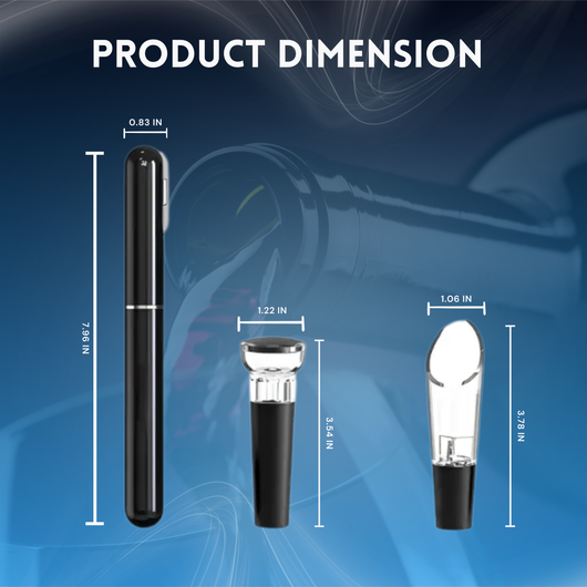 Air Pump Wine Opener with Vacuum Stopper & Pourer