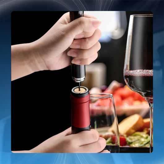 Air Pump Wine Opener with Vacuum Stopper & Pourer