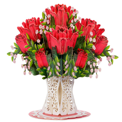 Mothers Day Gift Flower Bouquet Pop-Up Card