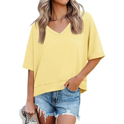 Womens Summer V-Neck T Shirts