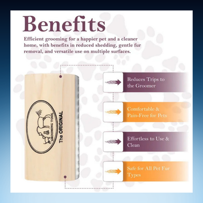 Wooden Steel Shedding Brush for Short and Long Hair Pets