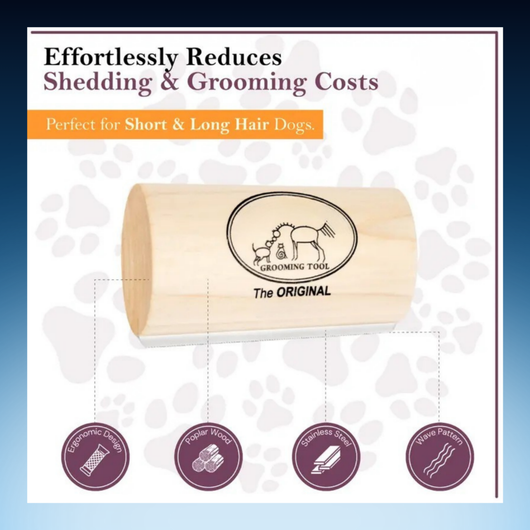 Wooden Steel Shedding Brush for Short and Long Hair Pets