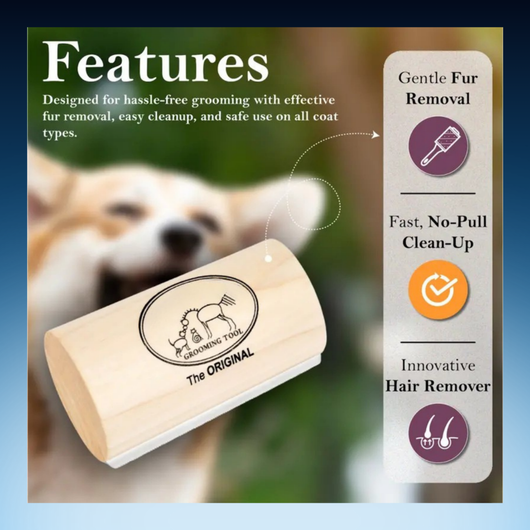 Wooden Steel Shedding Brush for Short and Long Hair Pets