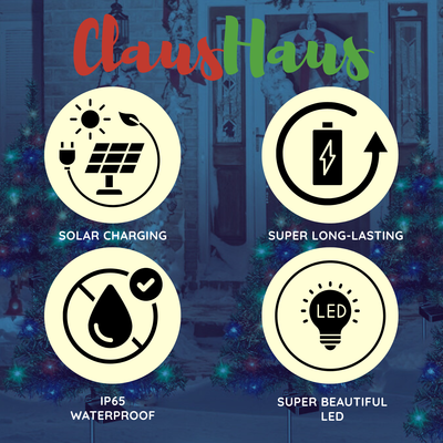 ClausHaus - Solar Christmas Yard Lights