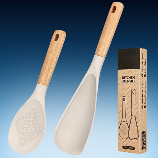 Wooden Silicone Utensil Set