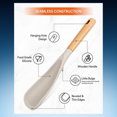 Wooden Silicone Utensil Set