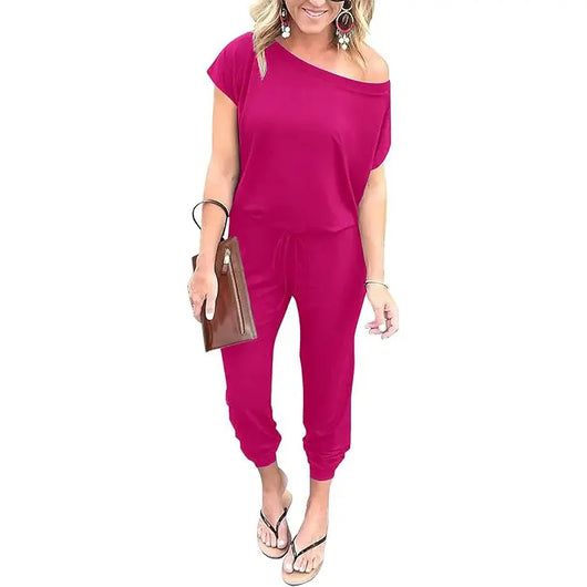 Women’s Plus Size Off-Shoulder Jumpsuit