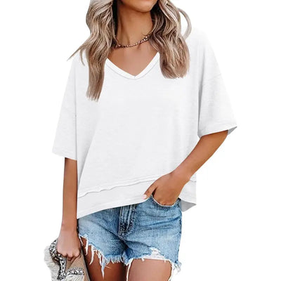 Womens Summer V-Neck T Shirts