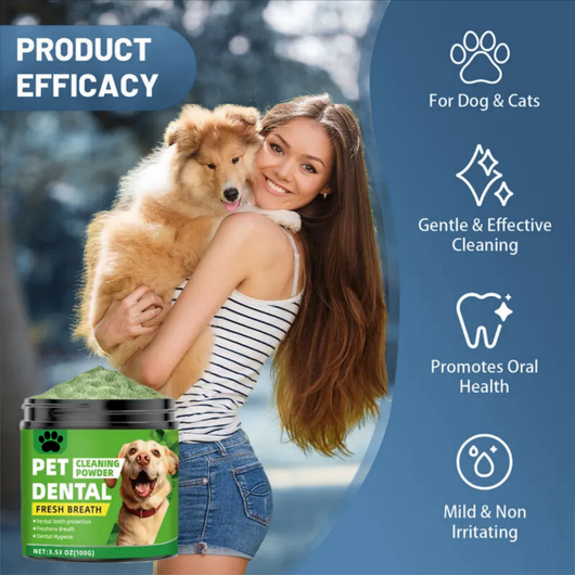 Pet Dental Cleaning Powder for Dogs and Cats