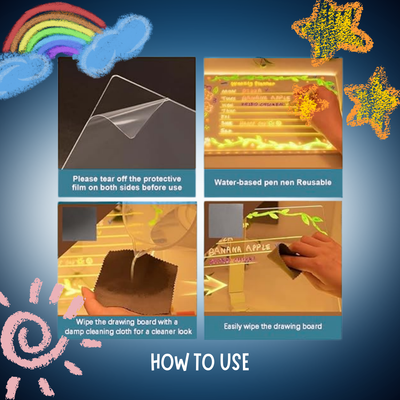 LED Drawing Board with Colors