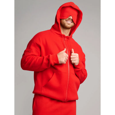 Travel Hoodie with Eye Mask & Pockets
