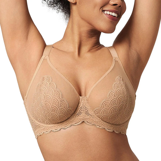 Mermaid Scales Lace Plus Size Minimizer Bra