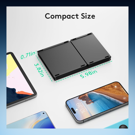 Foldable Bluetooth Keyboard with Touchpad