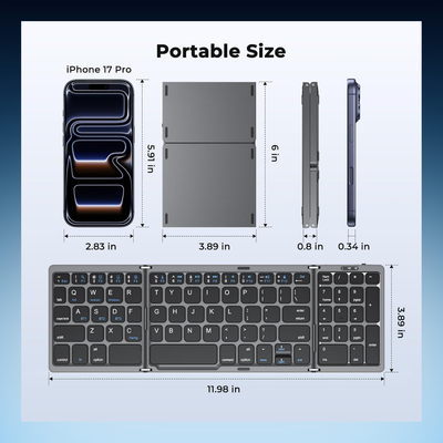 Foldable Bluetooth Keyboard with Touchpad