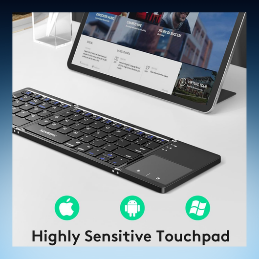 Foldable Bluetooth Keyboard with Touchpad