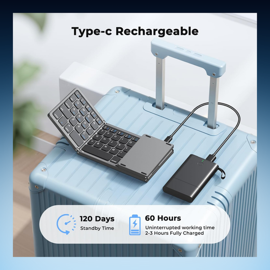 Foldable Bluetooth Keyboard with Touchpad
